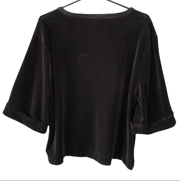 Cable & Gauge Black Velour Oversize Fit Top - Picture 2 of 5